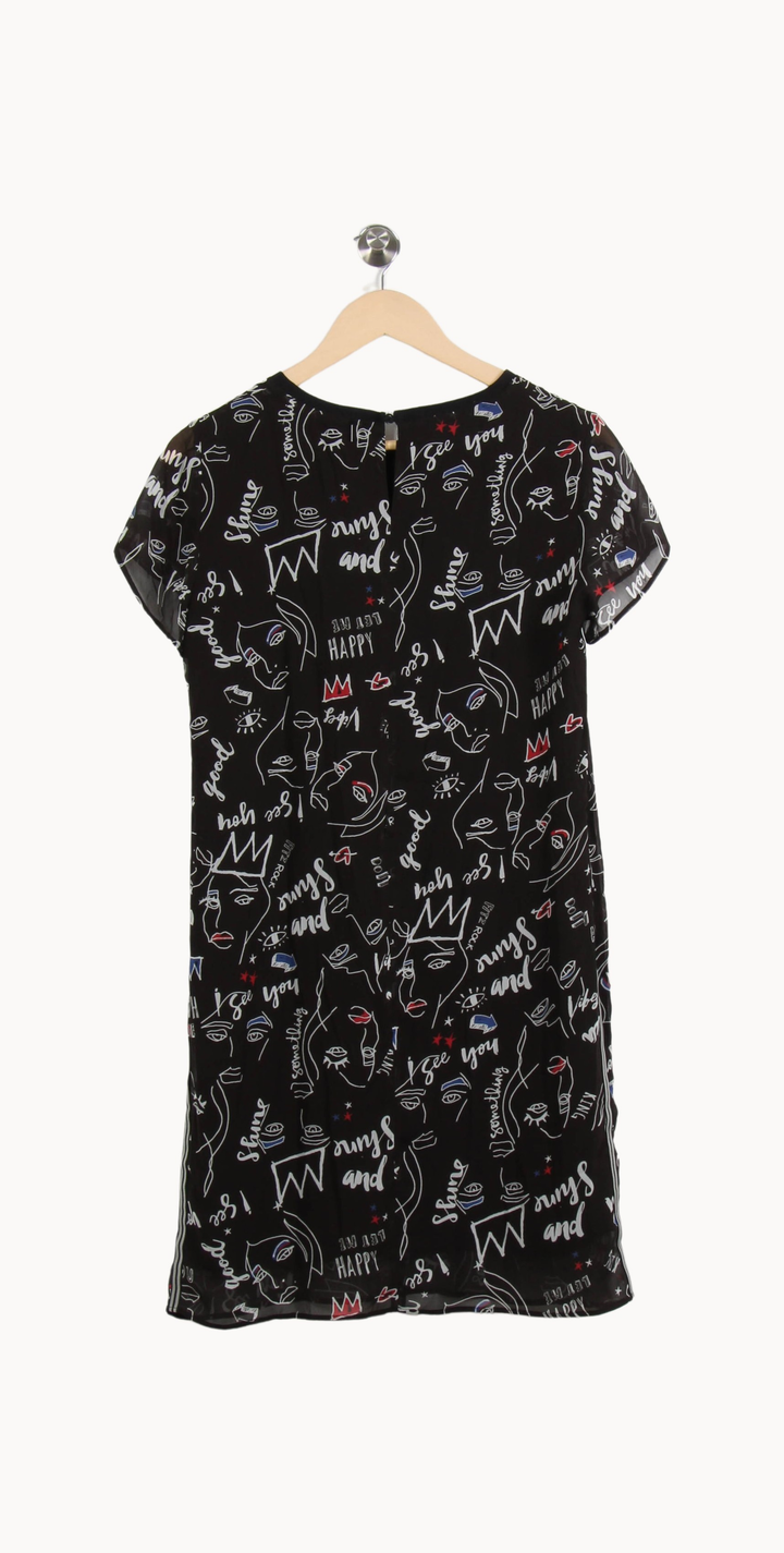 Robe Droite Noire et Blanche - Taille S/36 de la marque IKKS | PARAD67272 - Vendu par Paradigme - Image 4