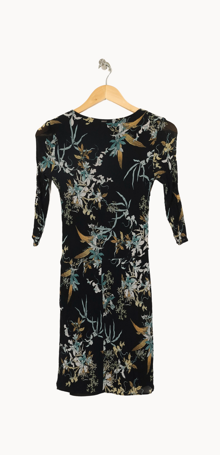 Robe Portefeuille Noire et Bleue - Taille XS/34 de la marque IKKS | PARAD53938 - Vendu par Paradigme - Image 4