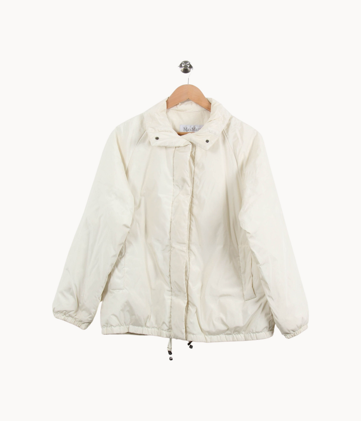 Doudoune Blanche - Taille L/40 de la marque Max Mara | PLY1165 - Vendu par Paradigme - Image 2