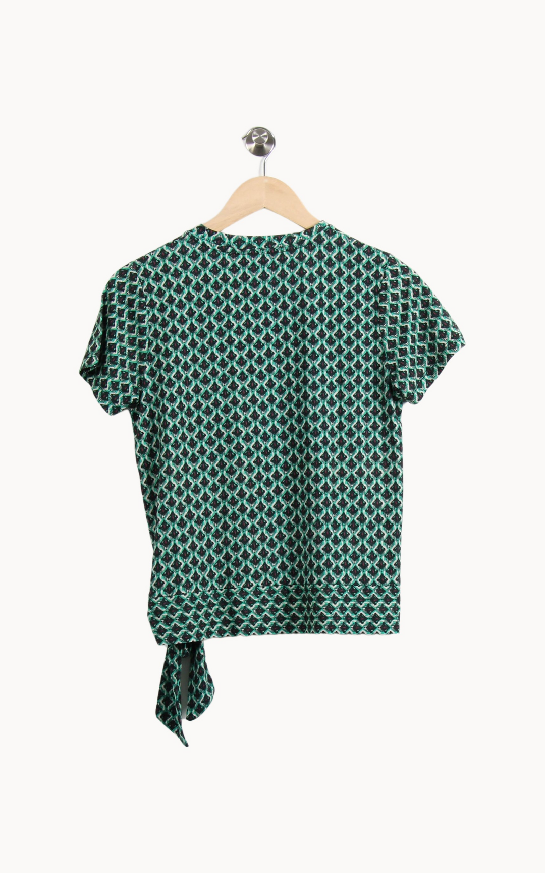 Blouse Verte et Noire - Taille XS/34 de la marque La Fée Maraboutée | PARAD64312 - Vendu par Paradigme - Image 4