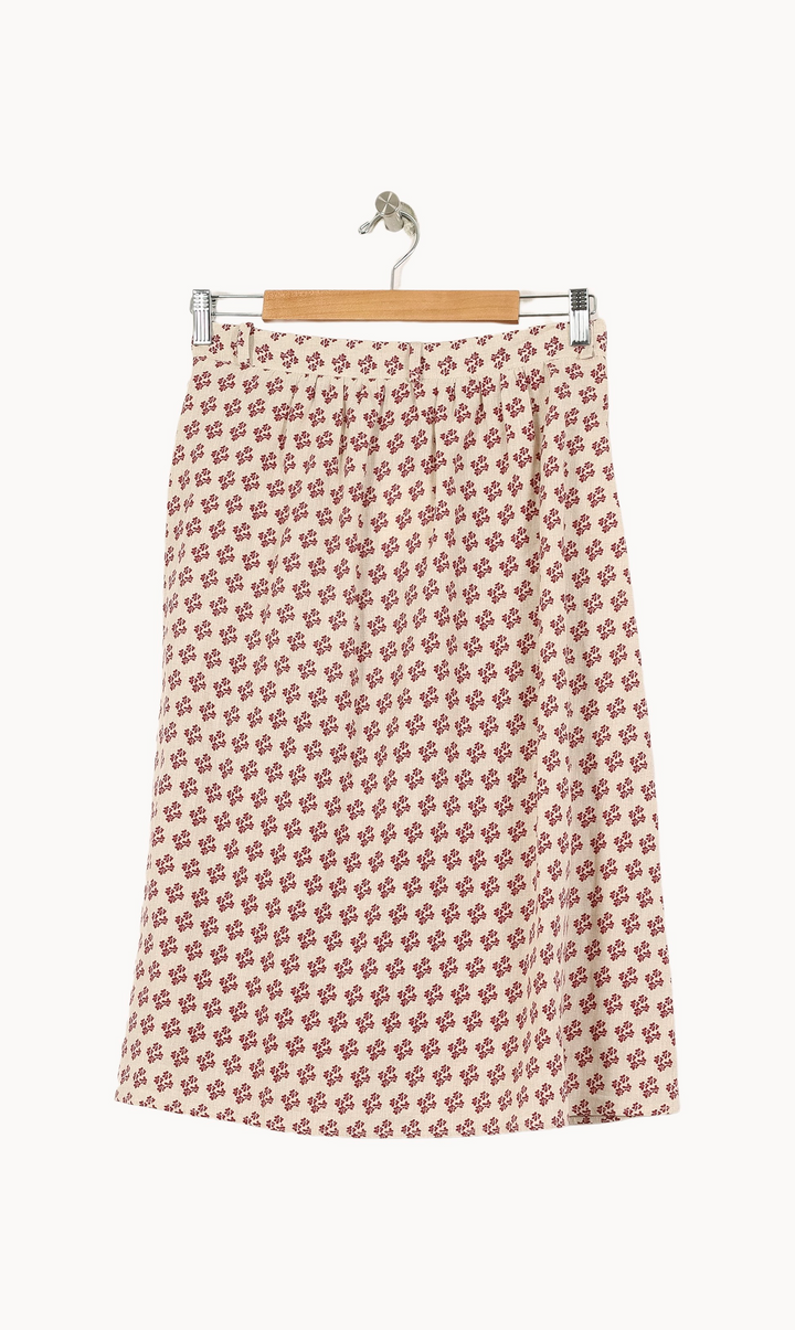Jupe Évasée Beige et Rouge - Taille S/36 de la marque Ines de la Fressange Paris | PARAD69034 - Vendu par Paradigme - Image 4