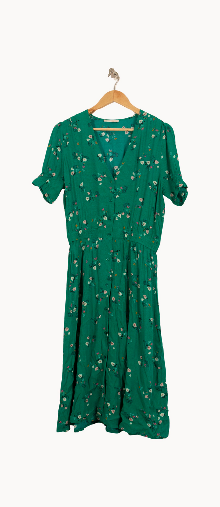 Robe Fleurie Verte - Taille M/38 de la marque Sessùn | PARAD51417 - Vendu par Paradigme - Image 2