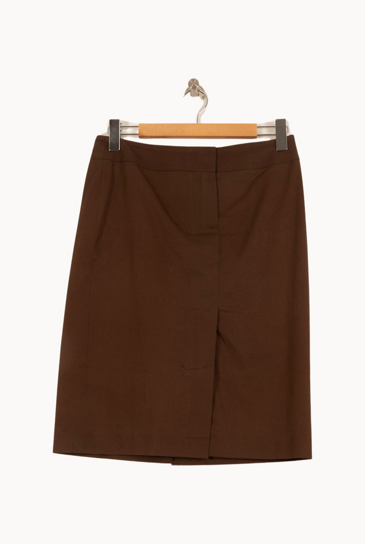 Jupe Droite Marron - Taille XL/42 de la marque Max Mara | PARAD63524 - Vendu par Paradigme - Image 2