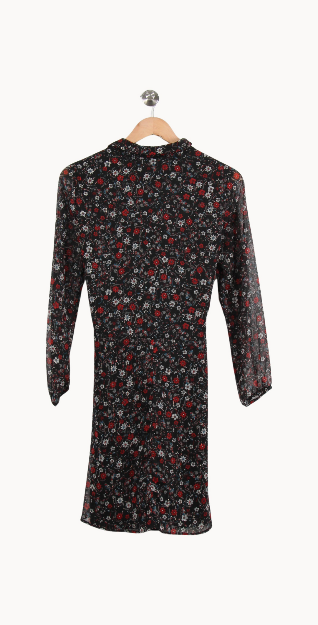 Robe Fleurie Noire et Rouge - Taille XS/34 de la marque One Step | PARAD69127 - Vendu par Paradigme - Image 4