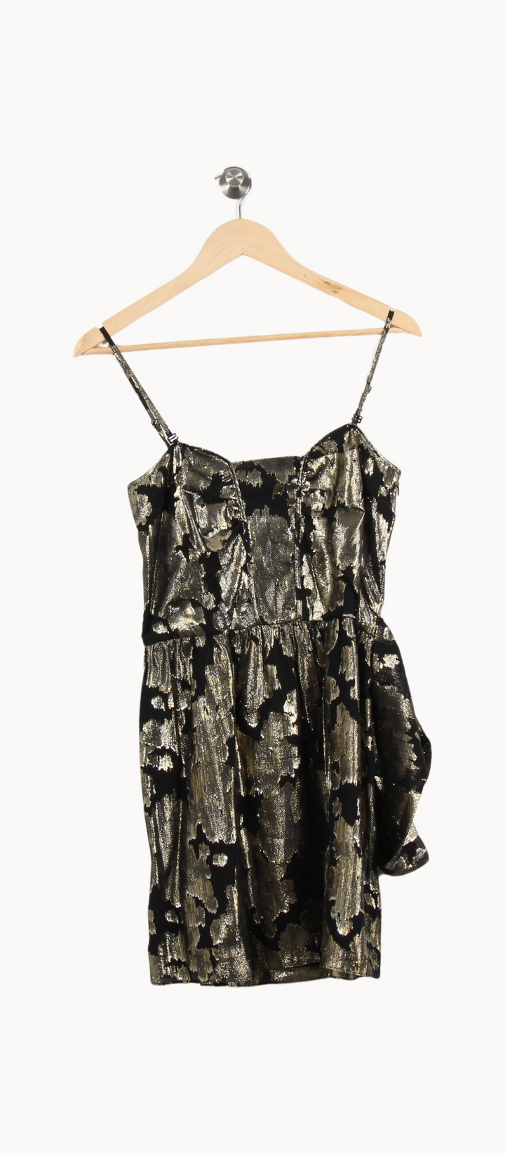 Robe Courte Dorée et Noire - Taille M/38 de la marque Vanessa Bruno - Athé | PARAD69495 - Vendu par Paradigme - Image 2