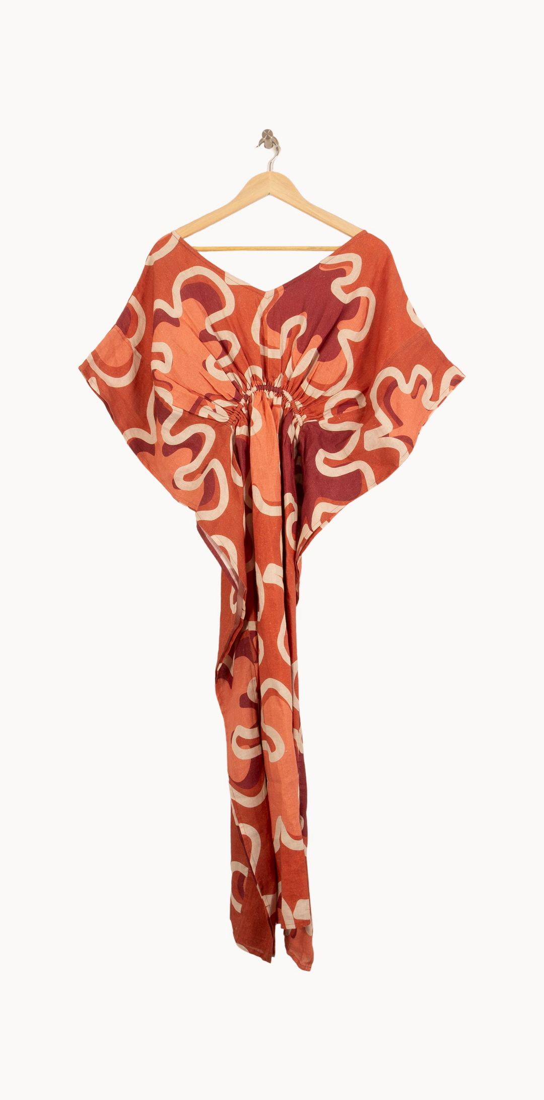 Robe Kaftan Orange et Bordeaux - Taille XS/34 de la marque Heimstone | PARAD63523 - Vendu par Paradigme - Image 4