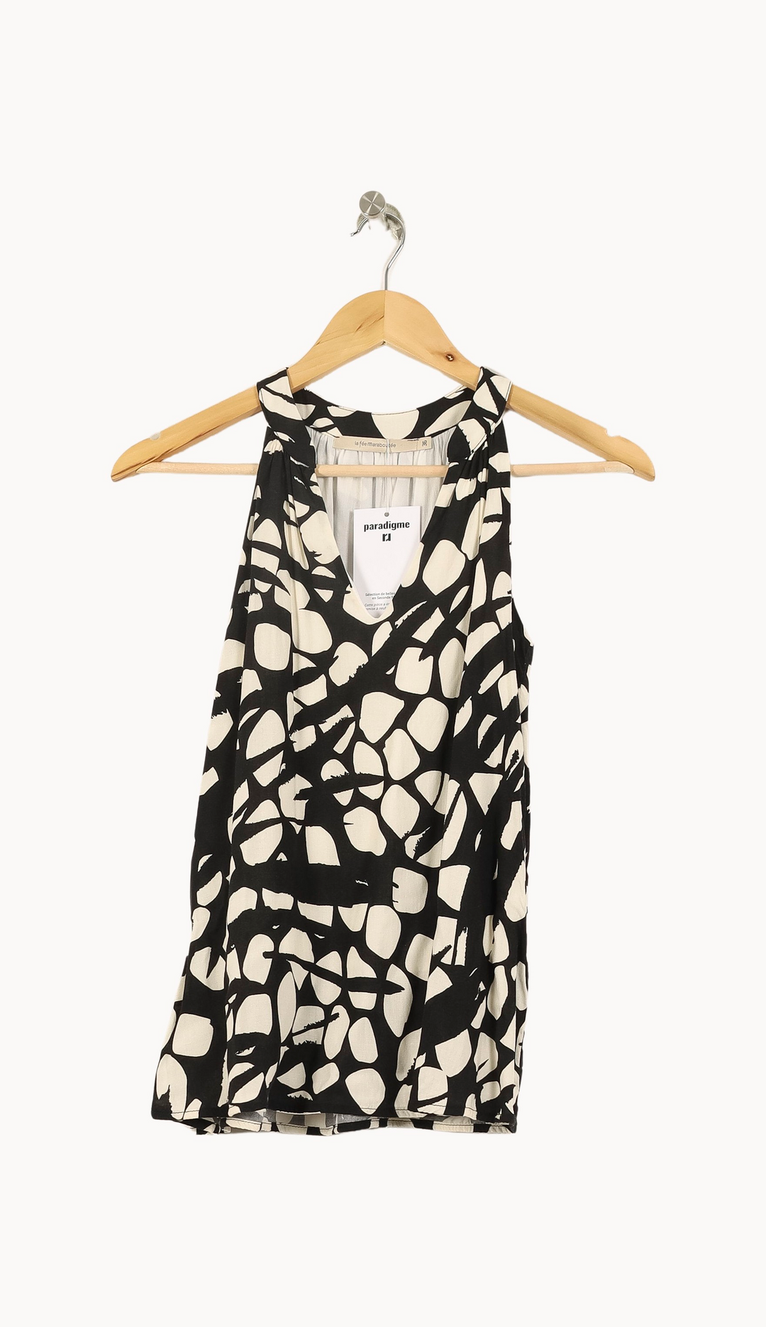 Débardeur Noir et Blanc - Taille S/36 de la marque La Fée Maraboutée | PARAD66790 - Vendu par Paradigme - Image 2