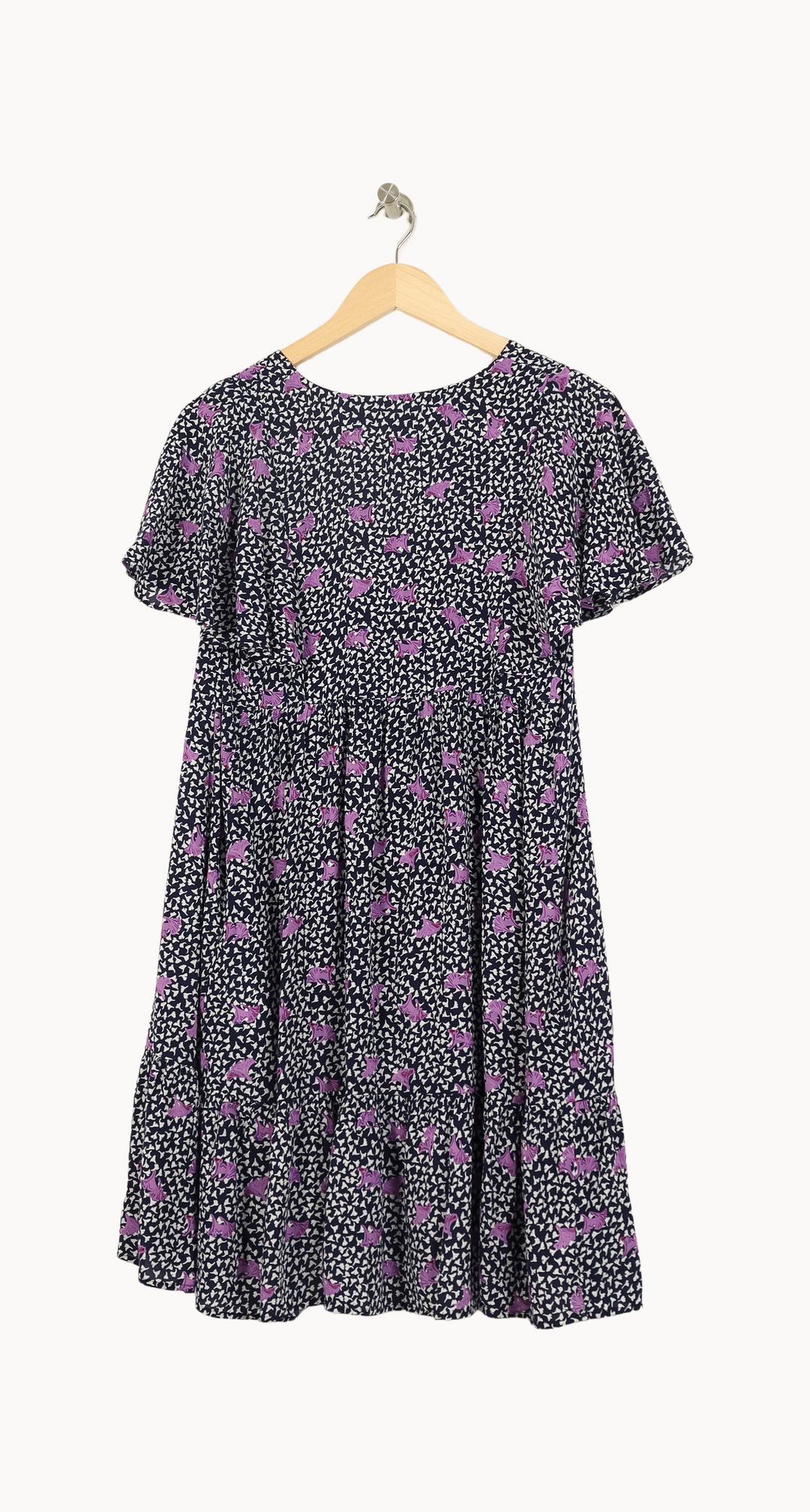 Robe Fleurie Noire et Violette - Taille S/36 de la marque Maje | PARAD66995 - Vendu par Paradigme - Image 4