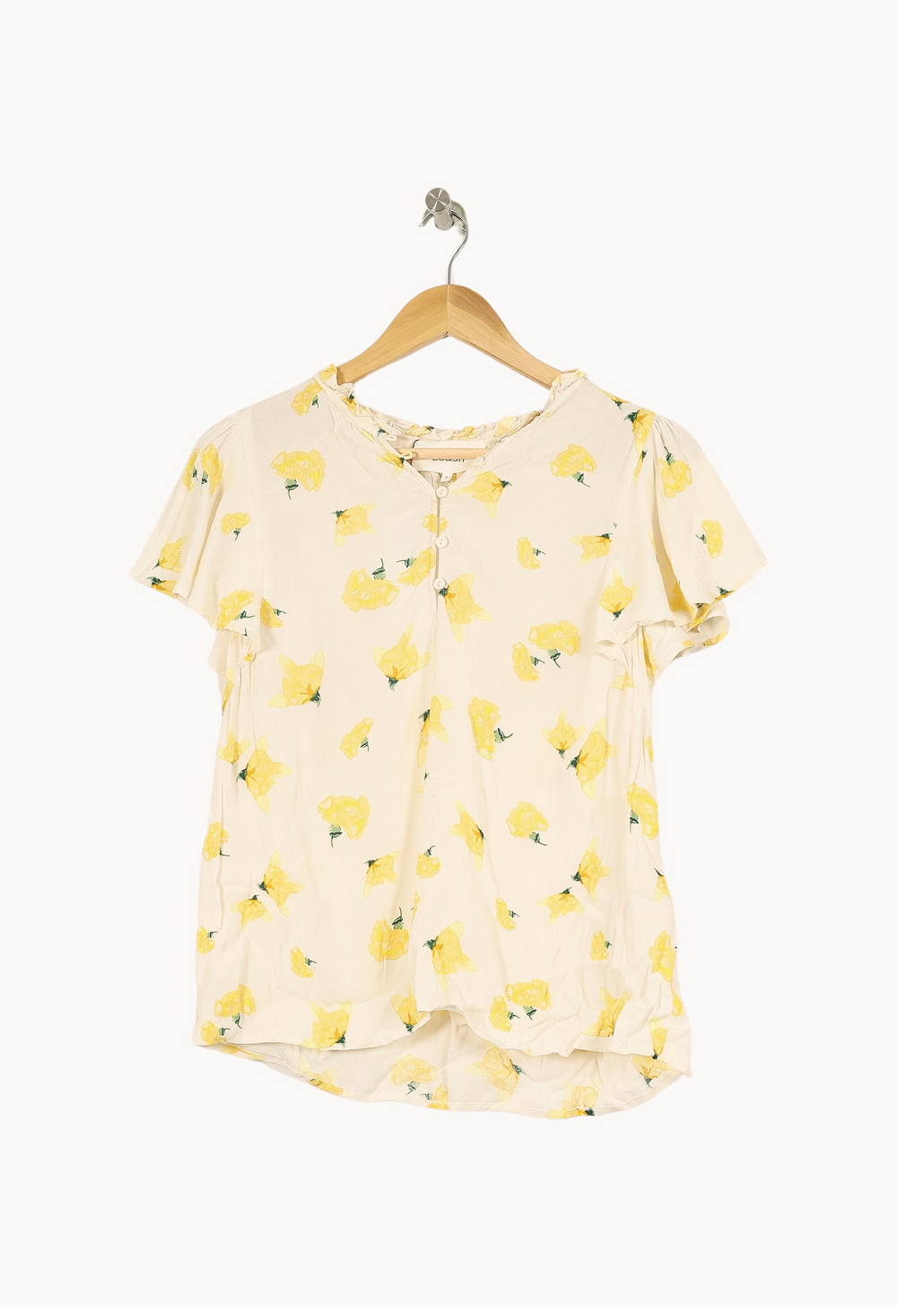 Blouse Blanche et Jaune - Taille XS/34 de la marque ba&sh | PARAD67690 - Vendu par Paradigme - Image 2