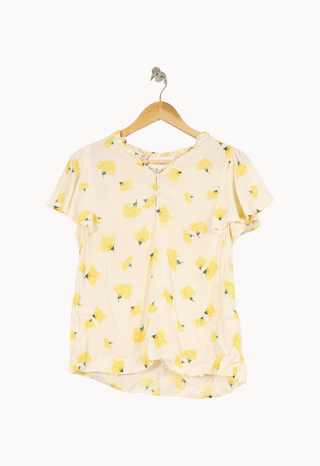 Blouse Blanche et Jaune - Taille XS/34 de la marque ba&sh | PARAD67690 - Vendu par Paradigme - Image 2