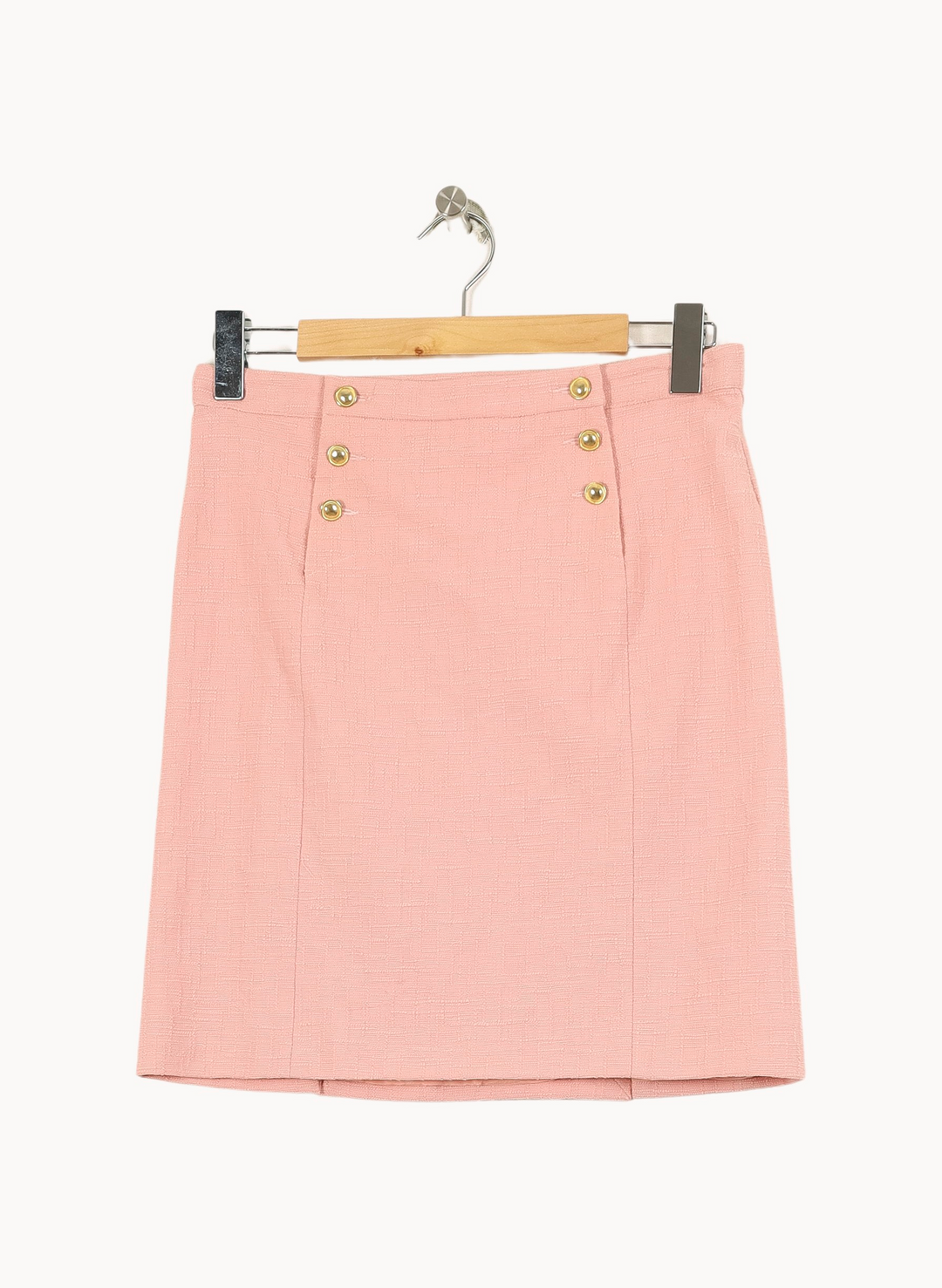 Jupe Droite Rose - Taille S/36 de la marque Ines de la Fressange Paris | PARAD69029 - Vendu par Paradigme - Image 2