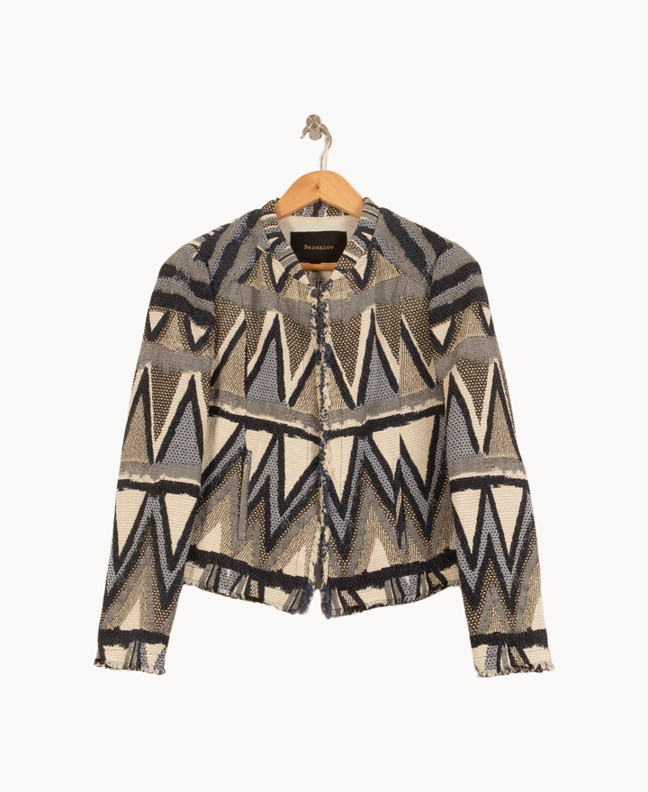 Veste Bleu et Beige - Taille M/38 de la marque Bérénice | PARAD64154 - Vendu par Paradigme - Image 2
