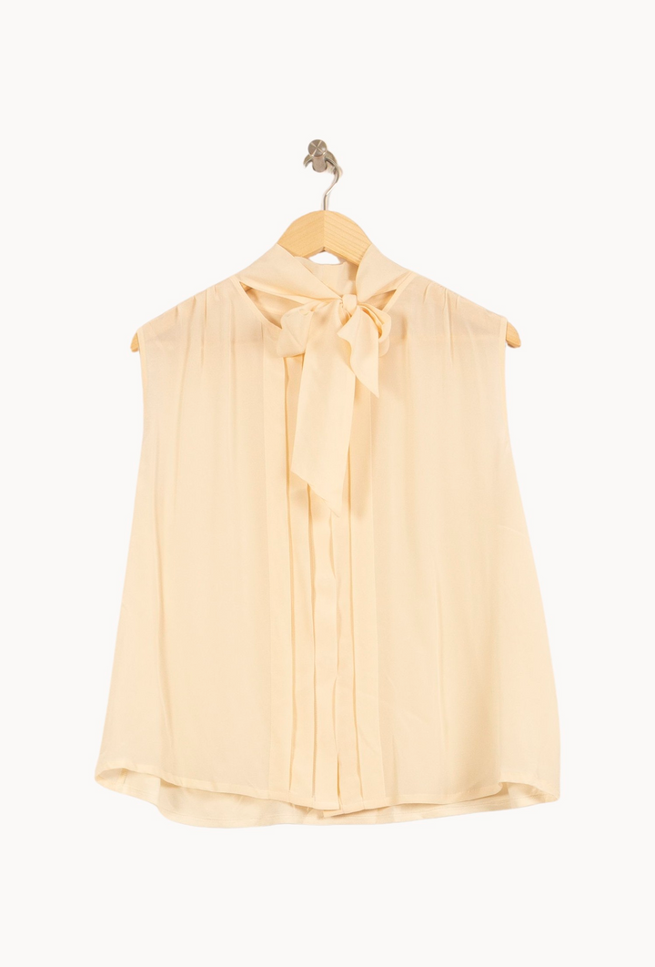 Blouse Sans Manches Beige - Taille L/40 de la marque Weekend Max Mara | PARAD64126 - Vendu par Paradigme - Image 2