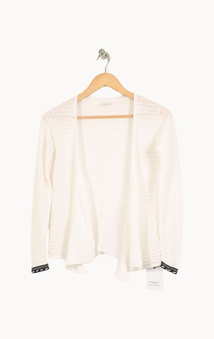 Cardigan Blanc - Taille XS/34 de la marque IKKS | PARAD69279 - Vendu par Paradigme - Image 2