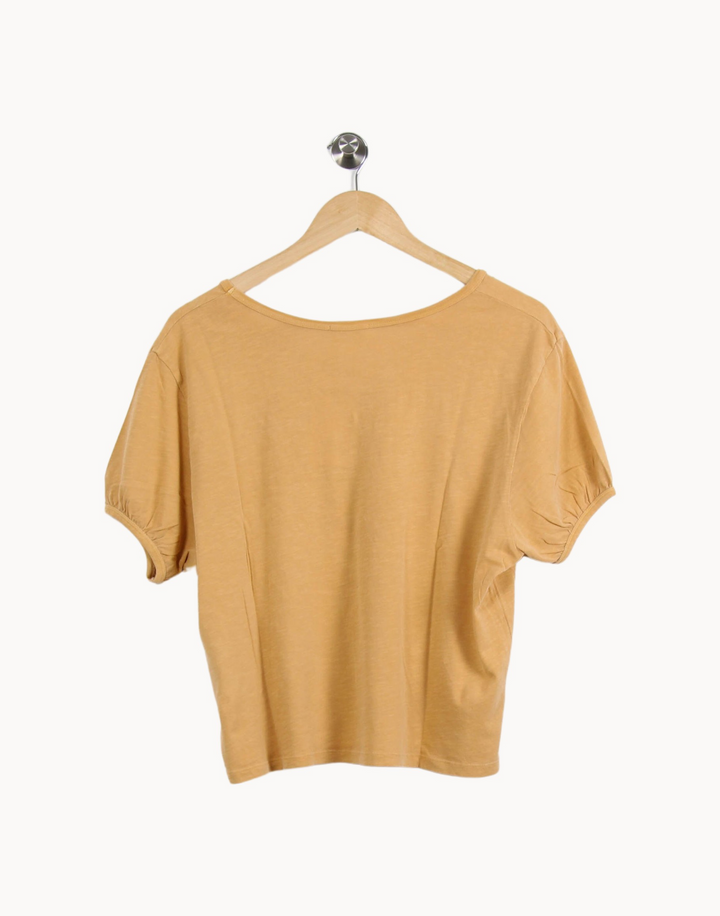 Tee-shirt Jaune - Taille L/40 de la marque American Vintage | PARAD66862 - Vendu par Paradigme - Image 4