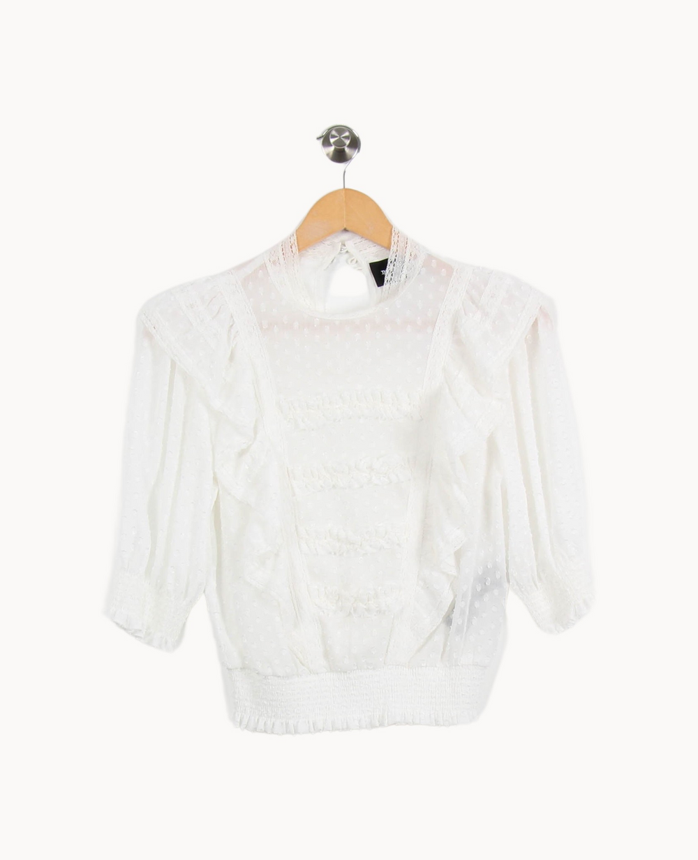 Blouse Blanche - Taille S/36 de la marque The Kooples | PARAD33900 - Vendu par Paradigme - Image 2