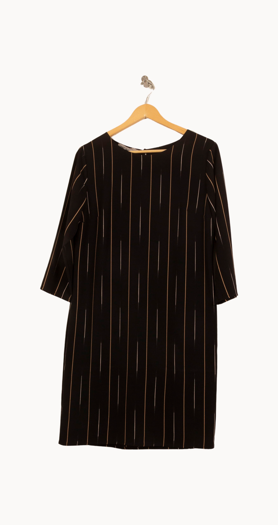 Robe noire rayée - Taille M/38 de la marque La Fée Maraboutée | PARAD41195 - Vendu par Paradigme - Image 2