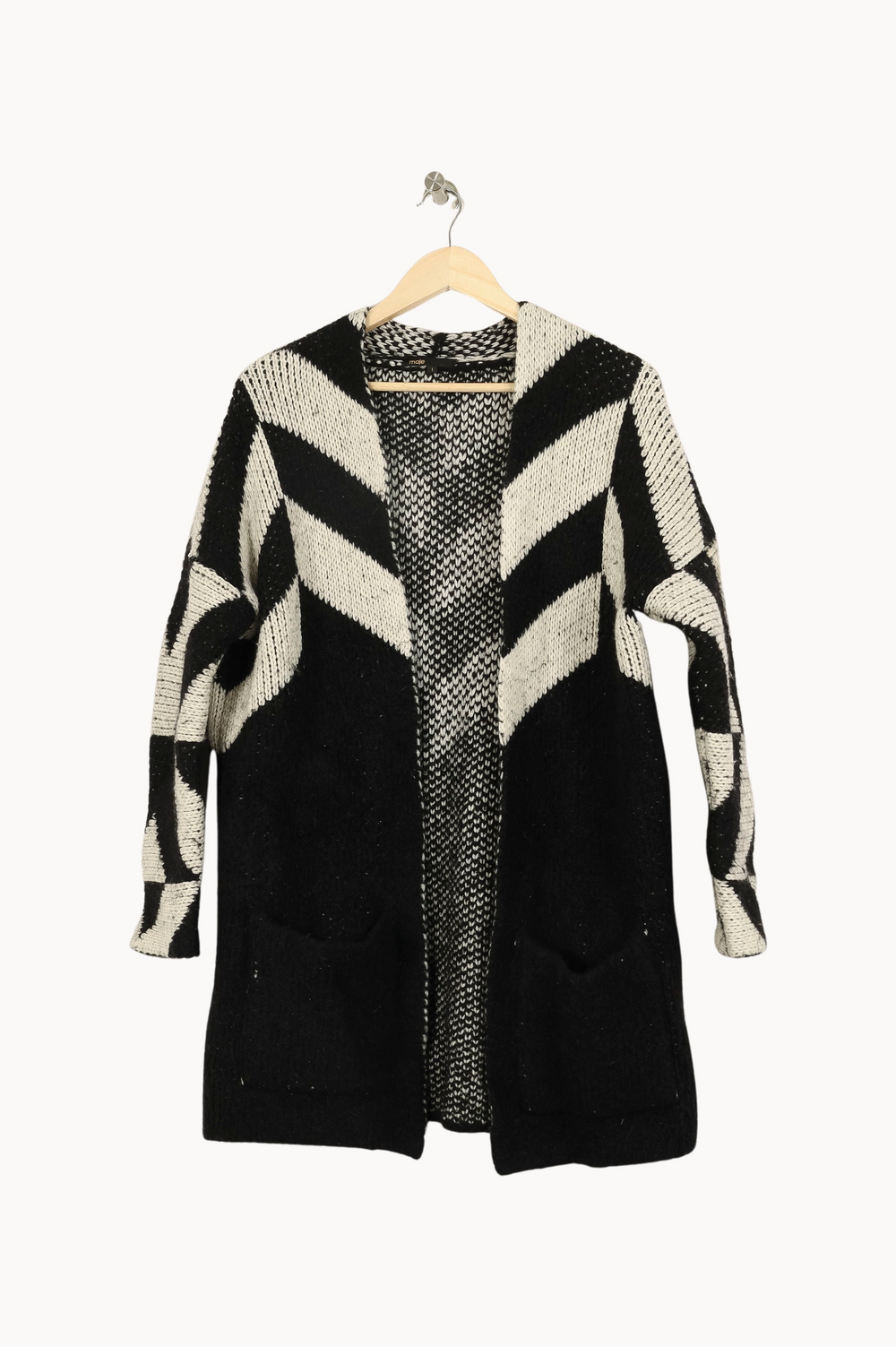 Cardigan Noir et Blanc - Taille S/36 de la marque Maje | PARAD50145 - Vendu par Paradigme - Image 2