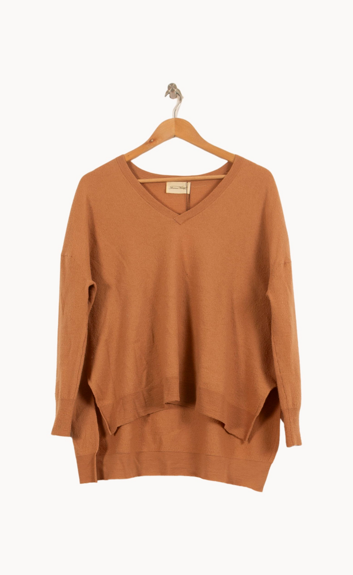 Pull Orange - Taille S/36 de la marque American Vintage | PARAD44620 - Vendu par Paradigme - Image 2