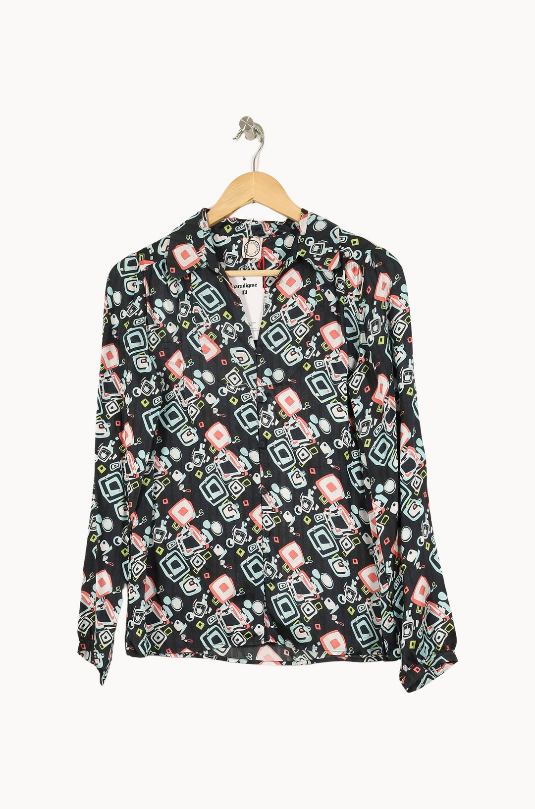 Chemise Noire - Taille S/36 de la marque Ines de la Fressange Paris | PARAD67920 - Vendu par Paradigme - Image 2