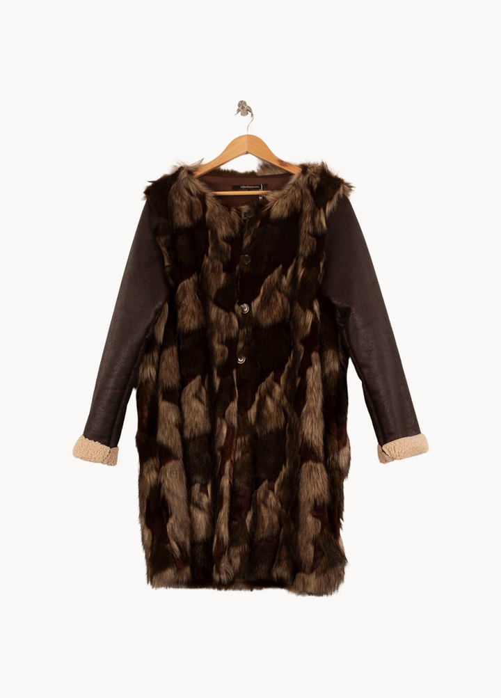Manteau Long Marron - Taille XXL/44 de la marque La Fée Maraboutée | PARAD64947 - Vendu par Paradigme - Image 2