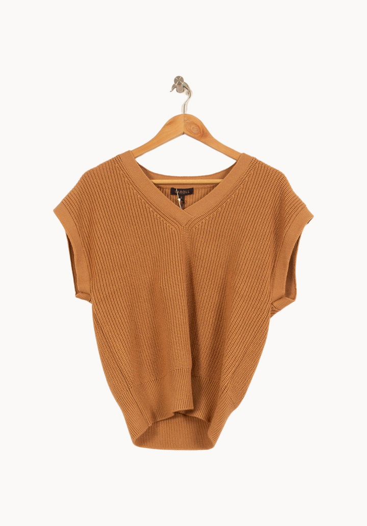 Pull Sans Manches Beige - Taille S/36 de la marque Caroll | PARAD64166 - Vendu par Paradigme - Image 2