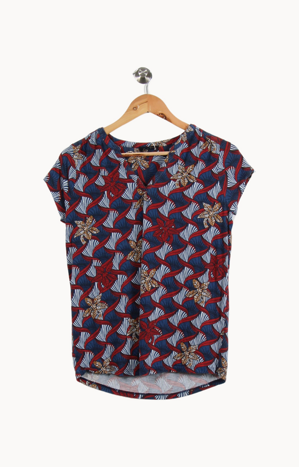 Blouse Bleu et Rouge - Taille S/36 de la marque Caroll | PARAD66838 - Vendu par Paradigme - Image 2