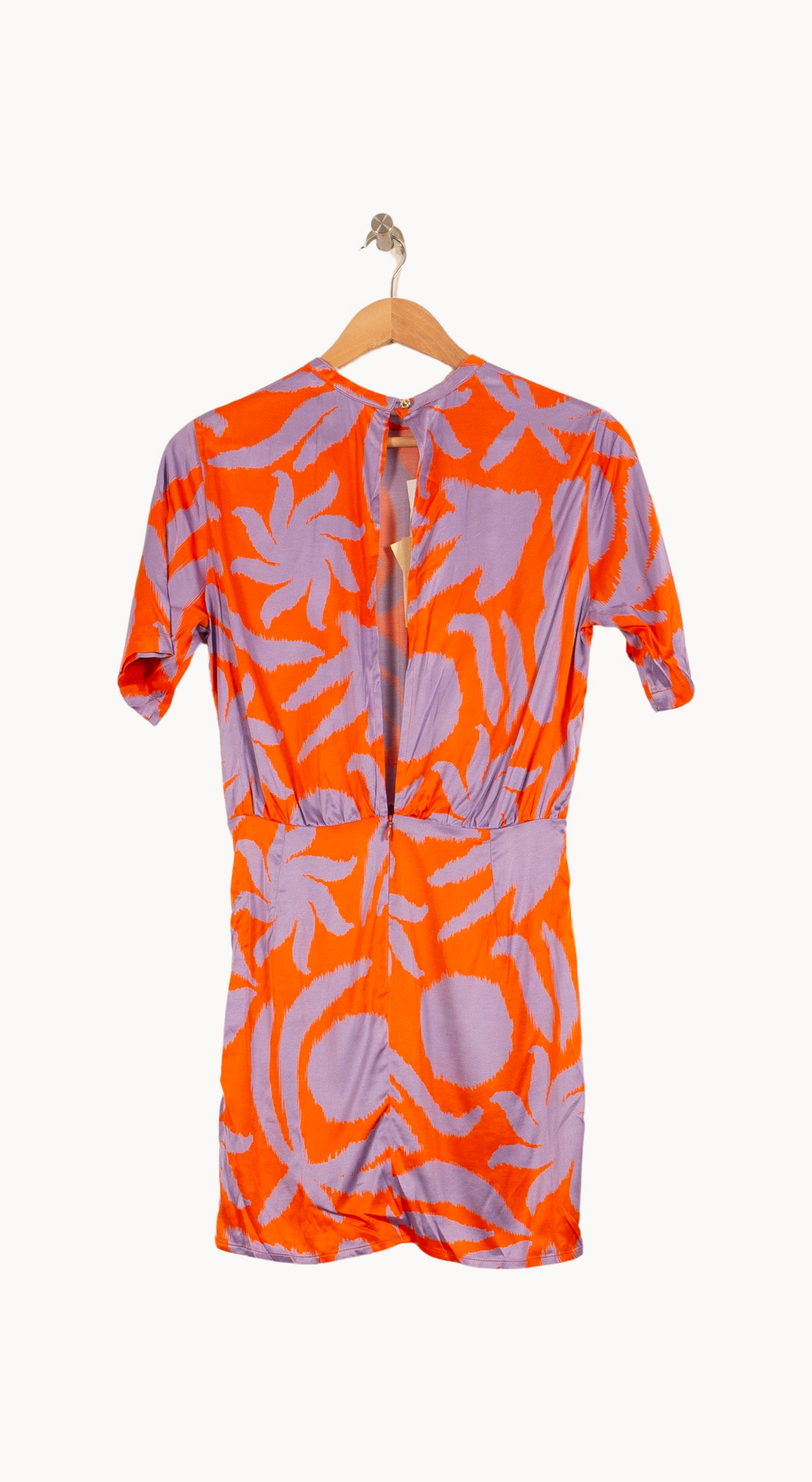 Robe Courte Orange et Violette - Taille XS/34 de la marque Sessùn | PARAD44929 - Vendu par Paradigme - Image 4