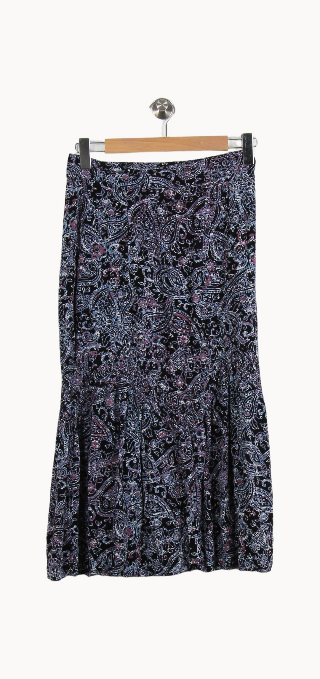 Jupe Longue Noire et Violette - Taille S/36 de la marque La Fée Maraboutée | PARAD67270 - Vendu par Paradigme - Image 4