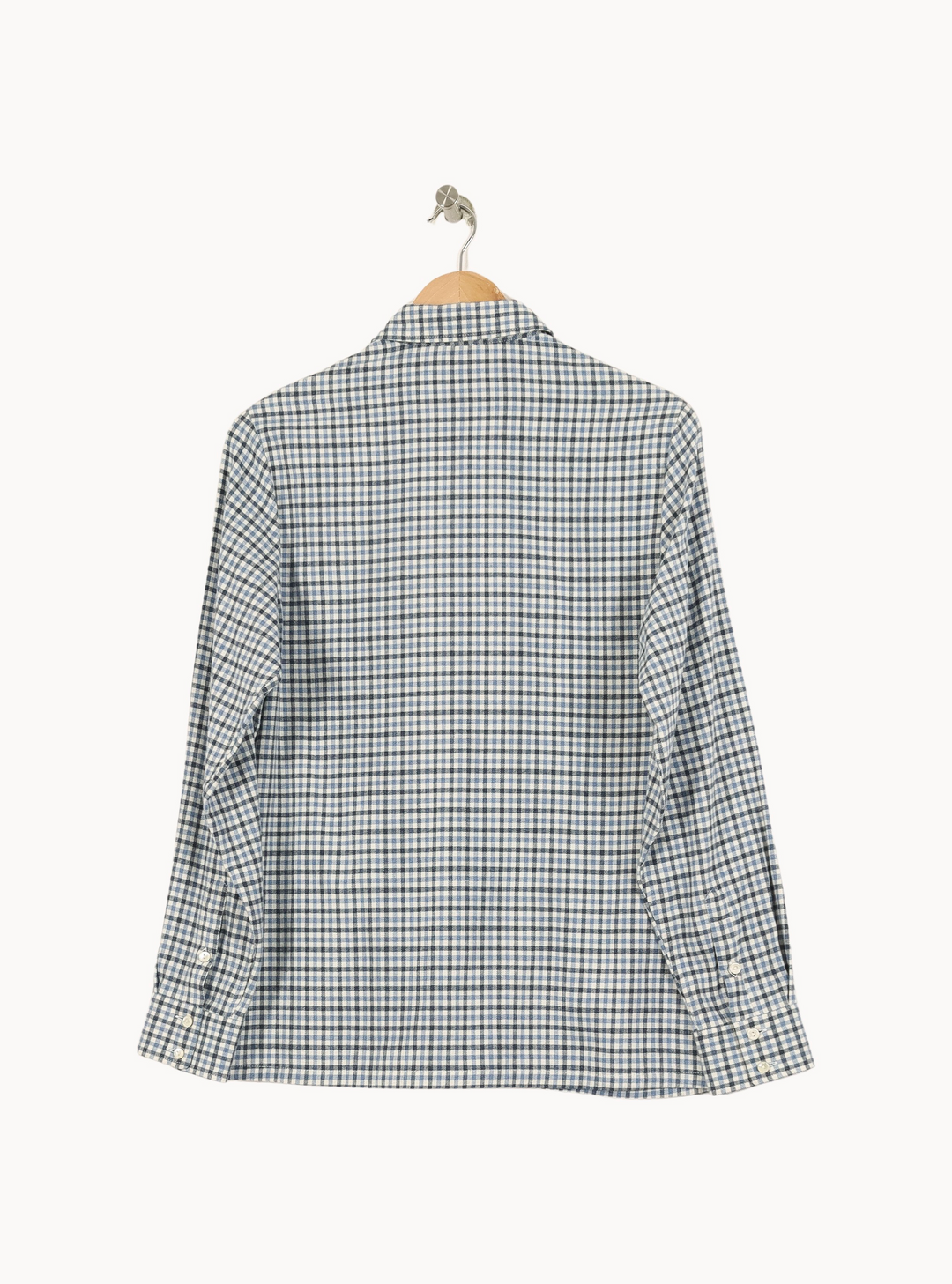 Chemise À Carreaux Bleue et Blanche - Taille S/36 de la marque Ines de la Fressange Paris | PARAD67906 - Vendu par Paradigme - Image 4