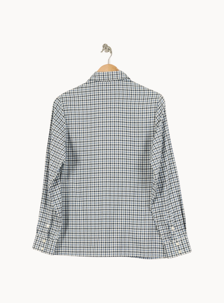 Chemise À Carreaux Bleue et Blanche - Taille S/36 de la marque Ines de la Fressange Paris | PARAD67906 - Vendu par Paradigme - Image 4