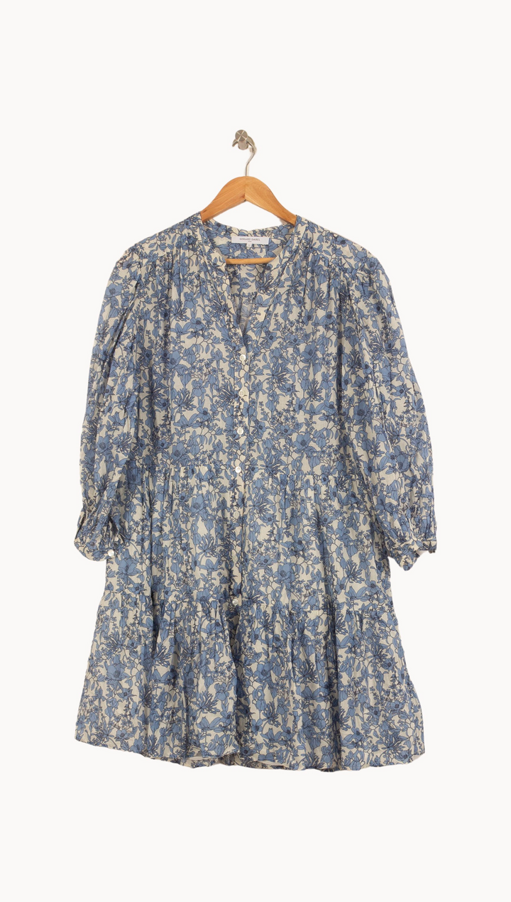Robe Fleurie Bleue et Blanche - Taille XL/42 de la marque Gerard Darel | PARAD50000 - Vendu par Paradigme - Image 2