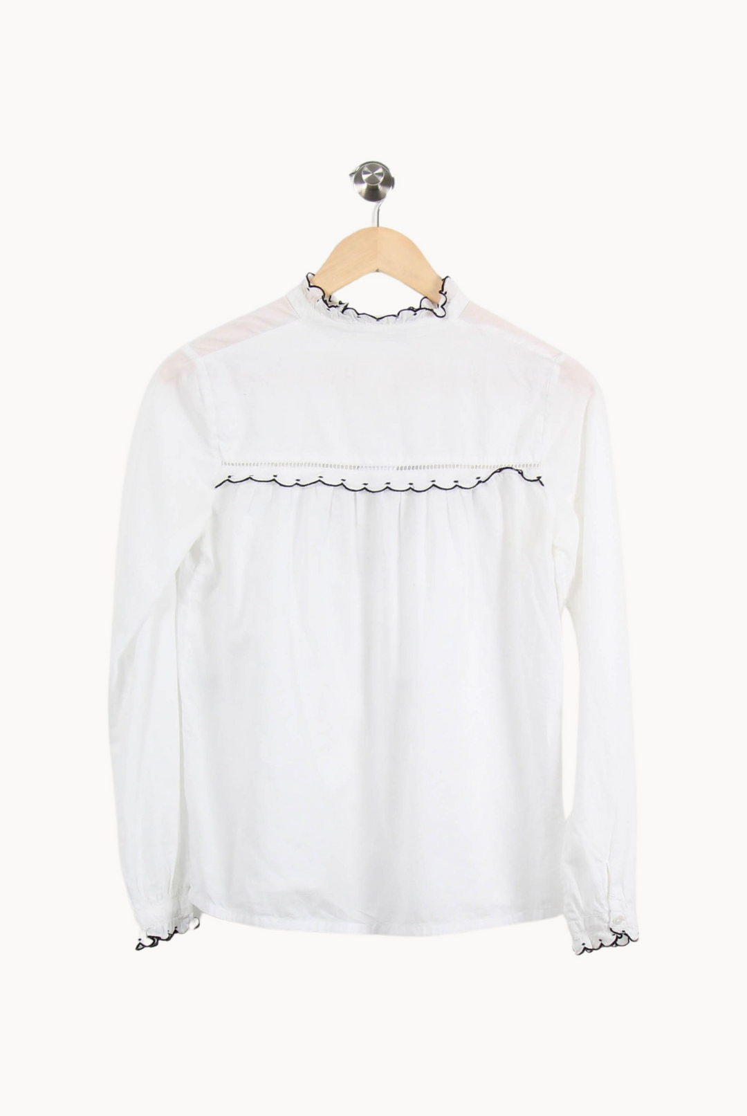 Chemise Blanche et Noire - Taille XS/34 de la marque Sézane | PARAD29542 - Vendu par Paradigme - Image 4