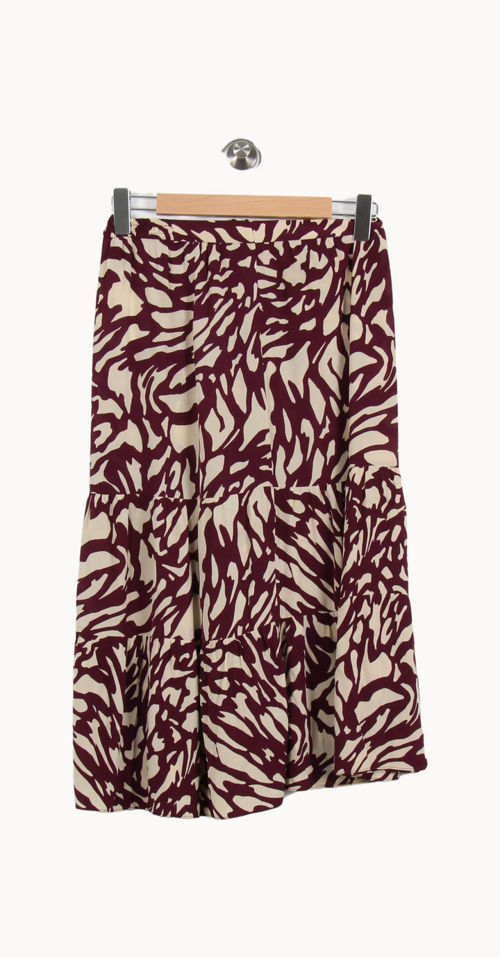Jupe Midi Bordeaux et Écru - Taille S/36 de la marque ba&sh | PARAD67290 - Vendu par Paradigme - Image 2
