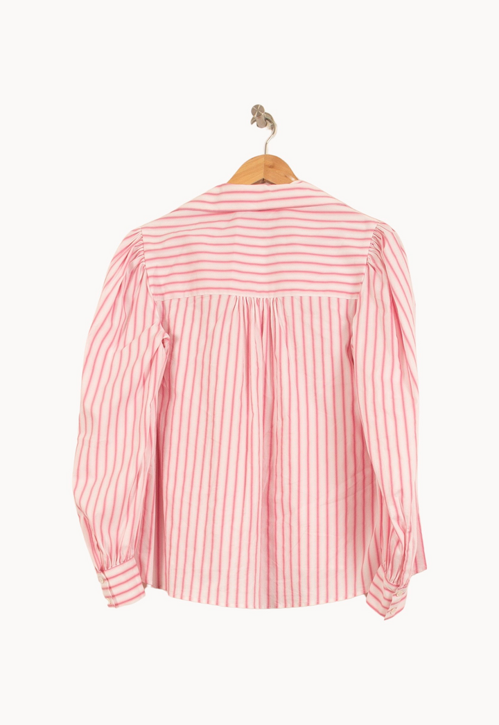 Chemise Rayée Rose et Blanche - Taille XS/34 de la marque Maje | PARAD63941 - Vendu par Paradigme - Image 4