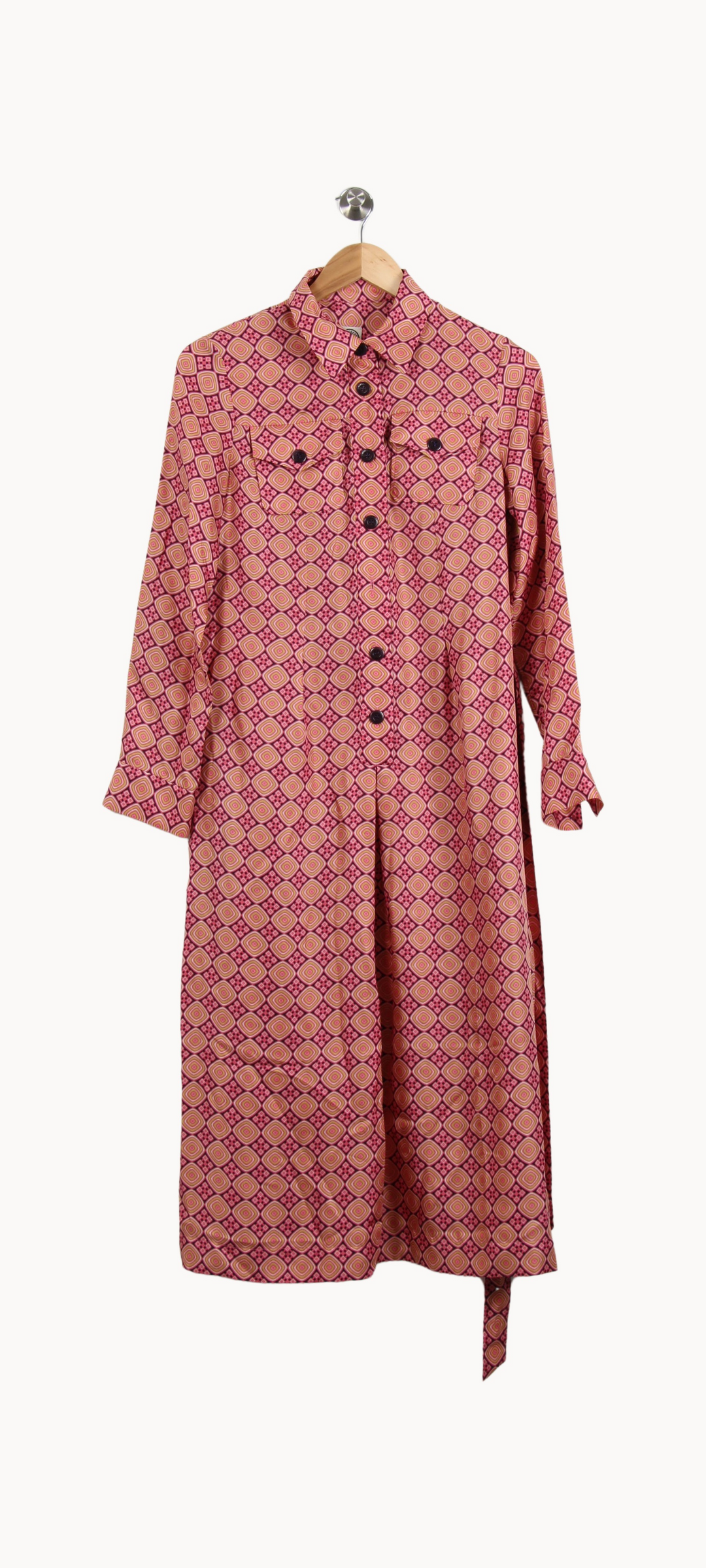 Robe Chemisier Rose et Orange - Taille XS/34 de la marque Ines de la Fressange Paris | PARAD53491 - Vendu par Paradigme - Image 2