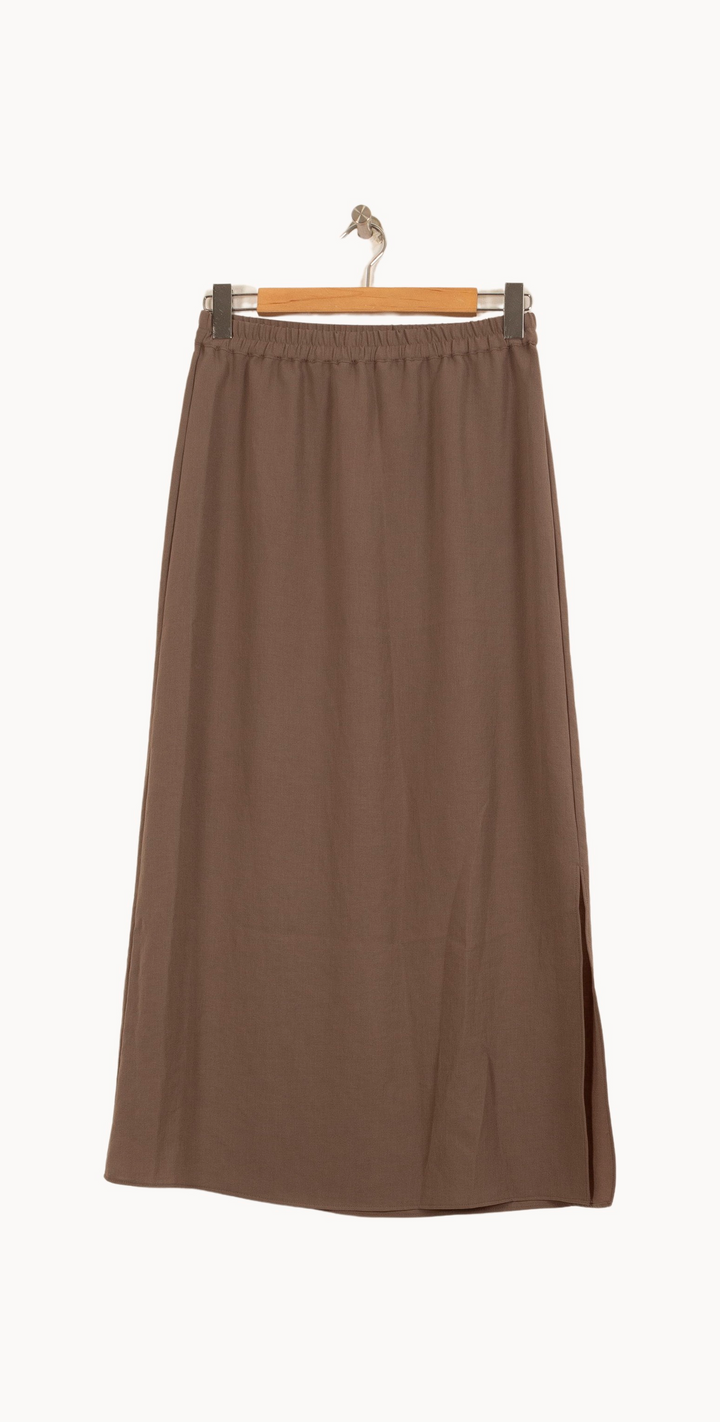 Jupe Longue Marron - Taille S/36 de la marque American Vintage | PARAD62608 - Vendu par Paradigme - Image 2