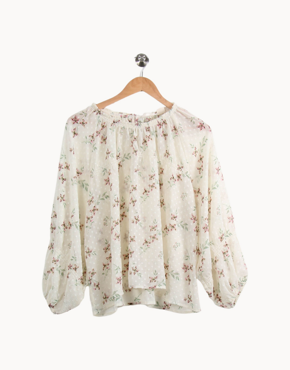 Blouse Fleurie Blanche - Taille L/40 de la marque Levi's | PARAD44945 - Vendu par Paradigme - Image 2