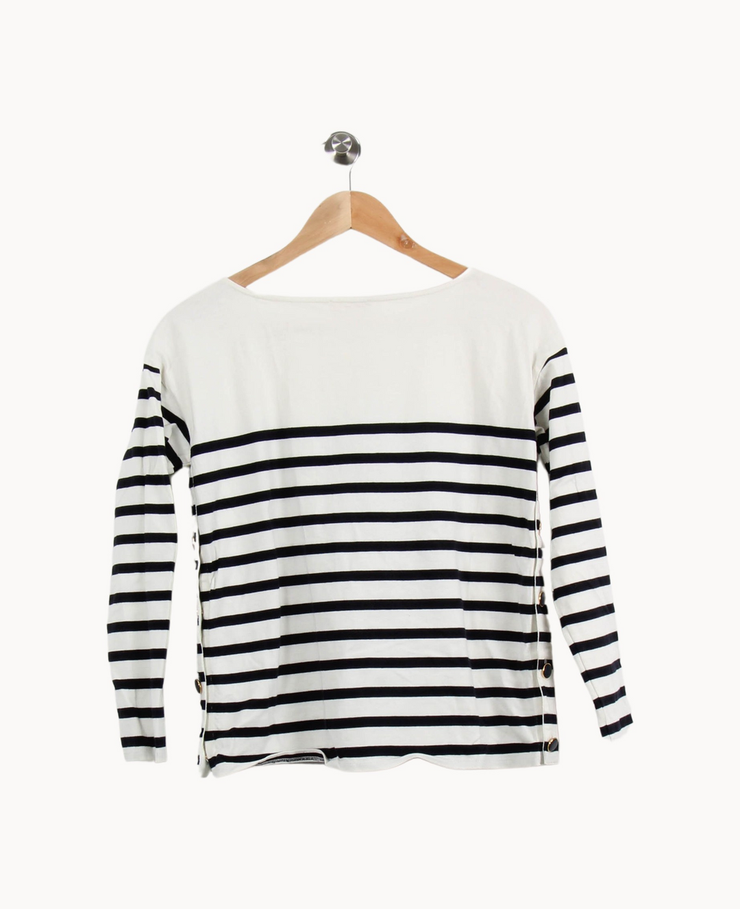 Marinière Blanche et Noire - Taille XXS/32 de la marque Sézane | PARAD50078 - Vendu par Paradigme - Image 4