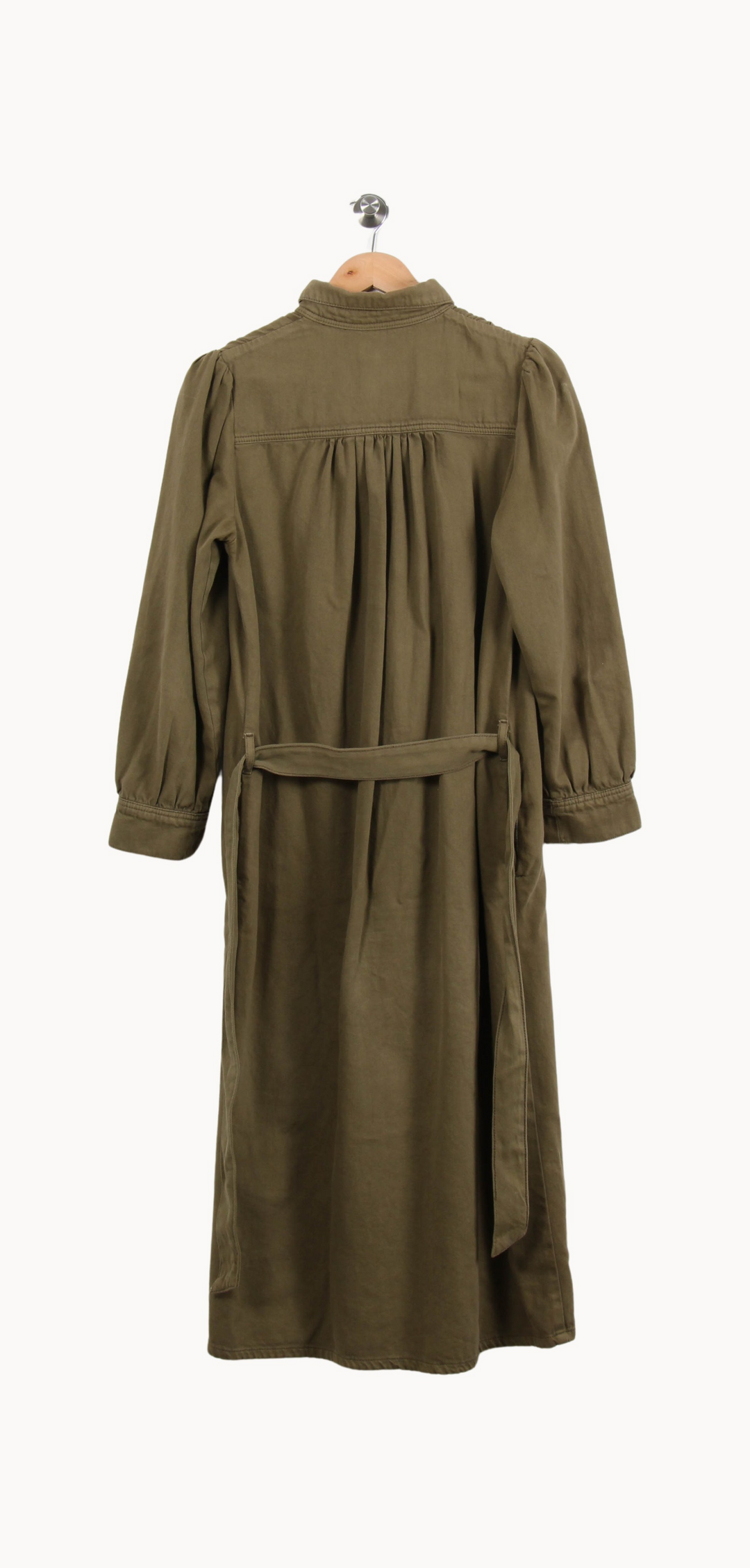 Robe chemise longue verte - Taille S/36 de la marque Bellerose | PARAD69542 - Vendu par Paradigme - Image 4