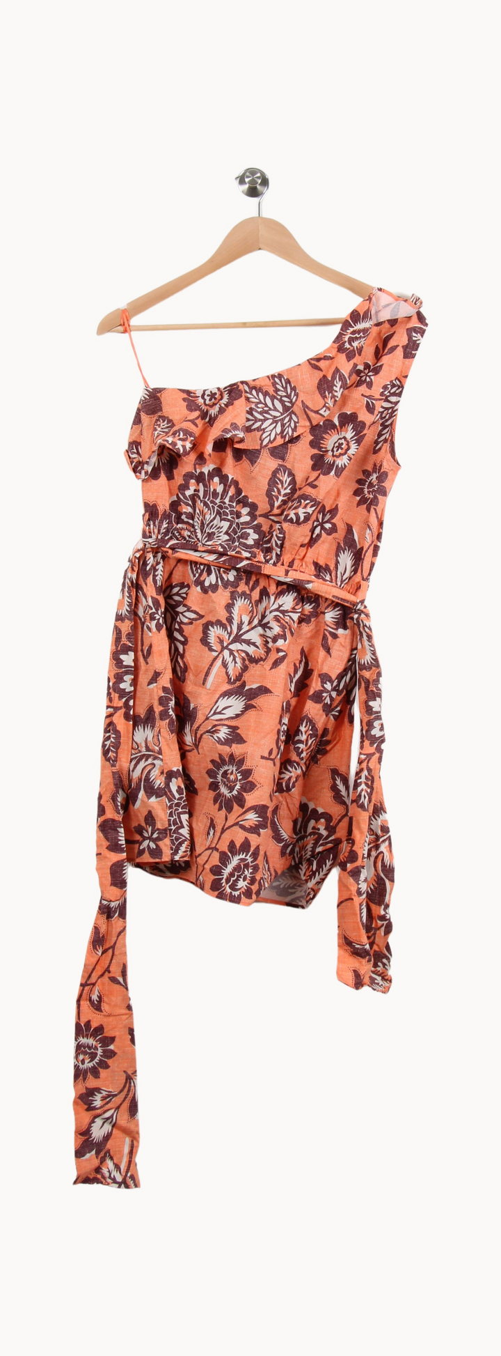 Robe Portefeuille Orange et Marron - Taille S/36 de la marque Claudie Pierlot | PARAD51320 - Vendu par Paradigme - Image 4