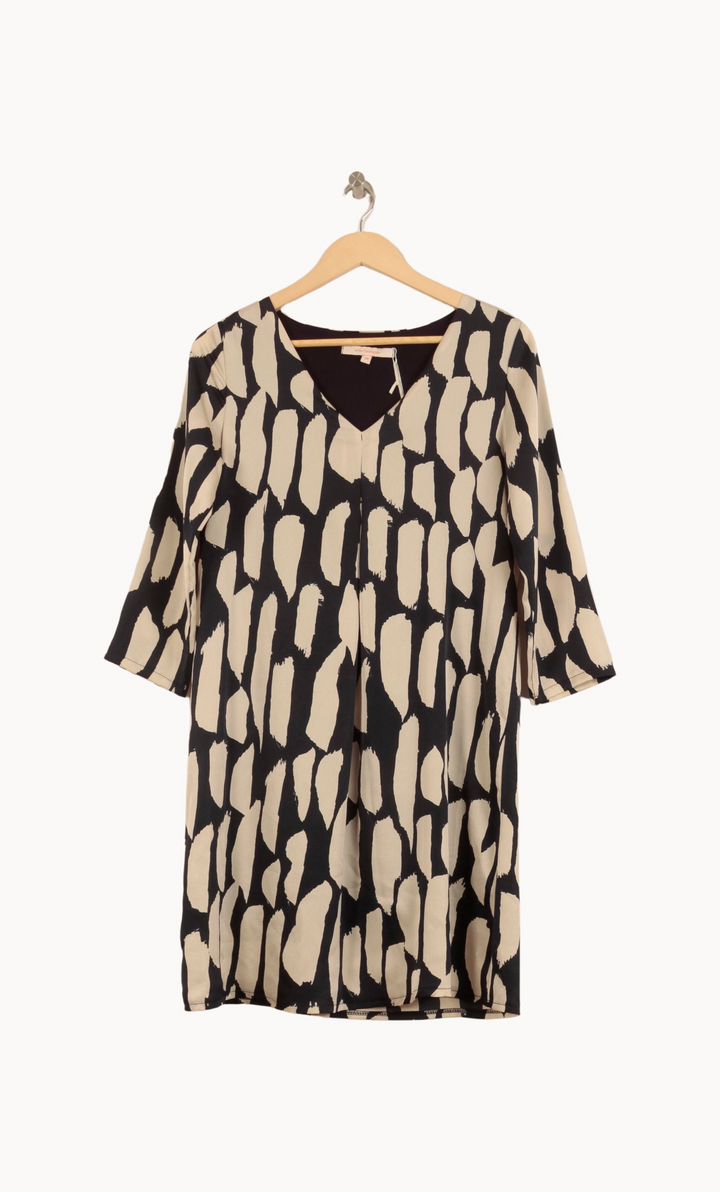 Robe Noire et Beige - Taille S/36 de la marque La Fée Maraboutée | PARAD53544 - Vendu par Paradigme - Image 2