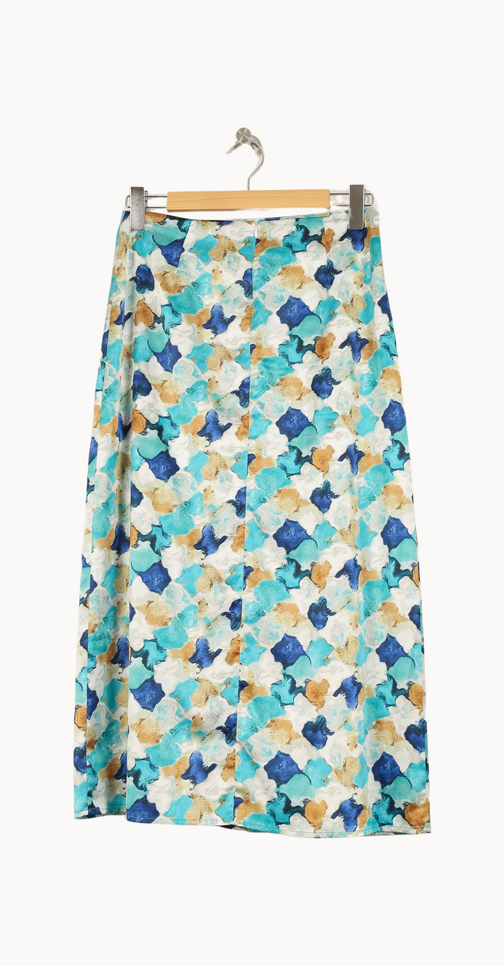 Jupe Longue Bleu Turquoise et Beige - Taille M/38 de la marque Karl Marc John | PARAD66942 - Vendu par Paradigme - Image 4