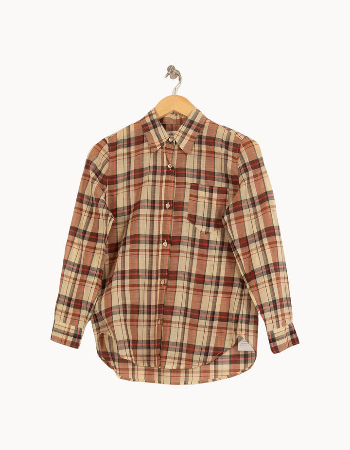 Chemise à Carreaux Beige et Rouge - Taille S/36 de la marque Isabel Marant étoile | PARAD65235 - Vendu par Paradigme - Image 2