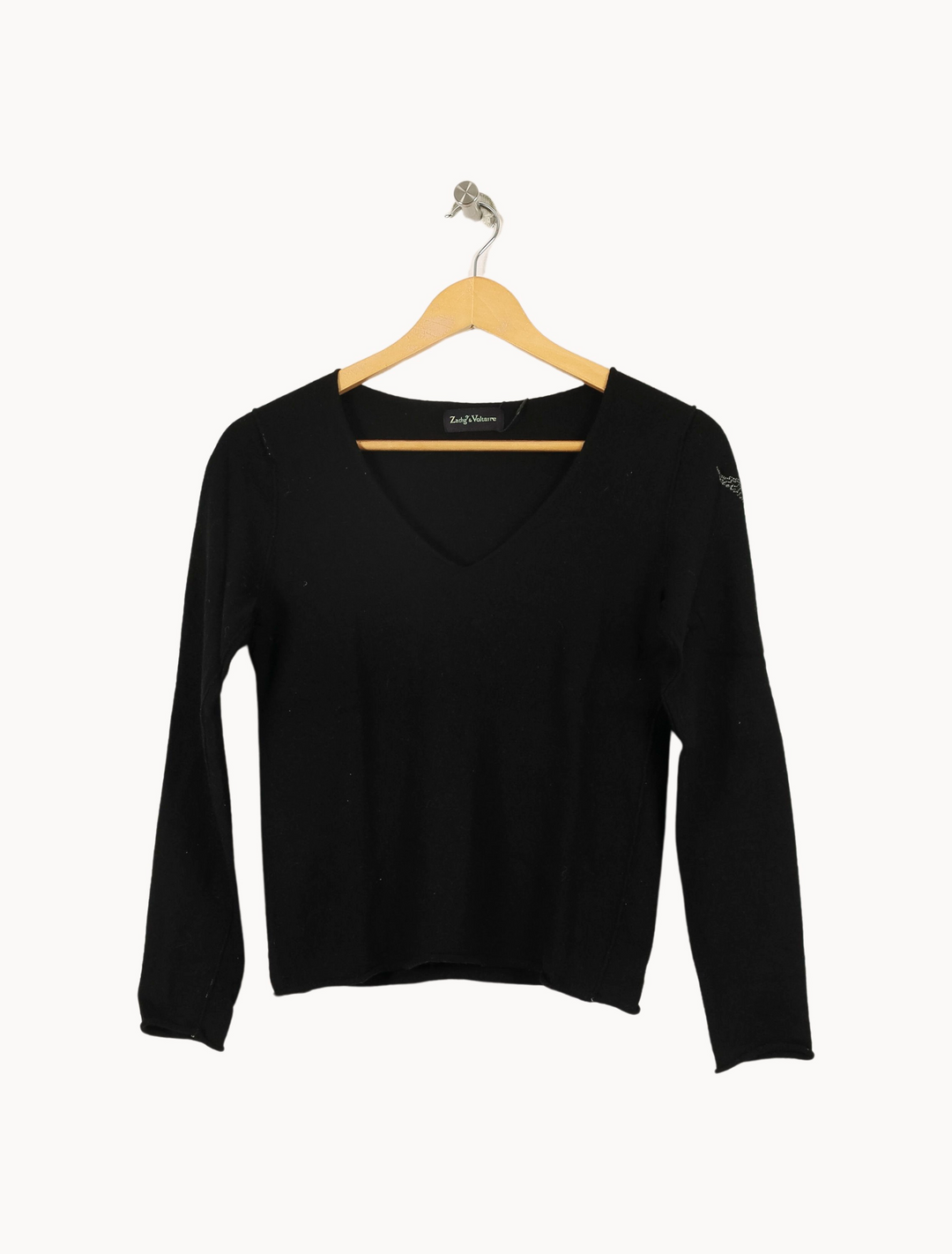 Pull Noir - Taille S/36 de la marque Zadig&Voltaire | PARAD52100 - Vendu par Paradigme - Image 2