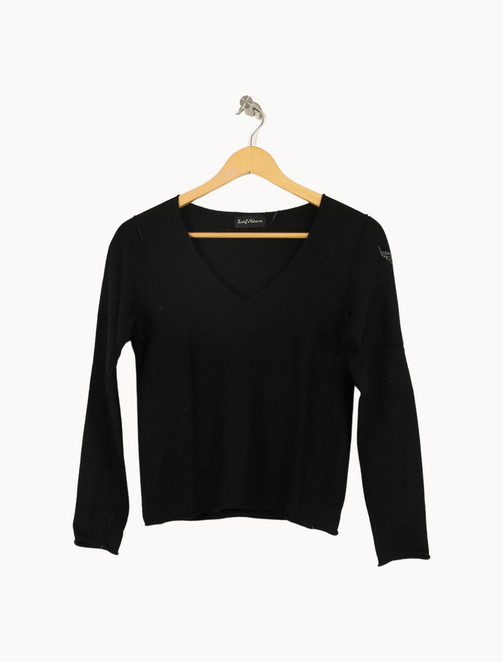 Pull Noir - Taille S/36 de la marque Zadig&Voltaire | PARAD52100 - Vendu par Paradigme - Image 2