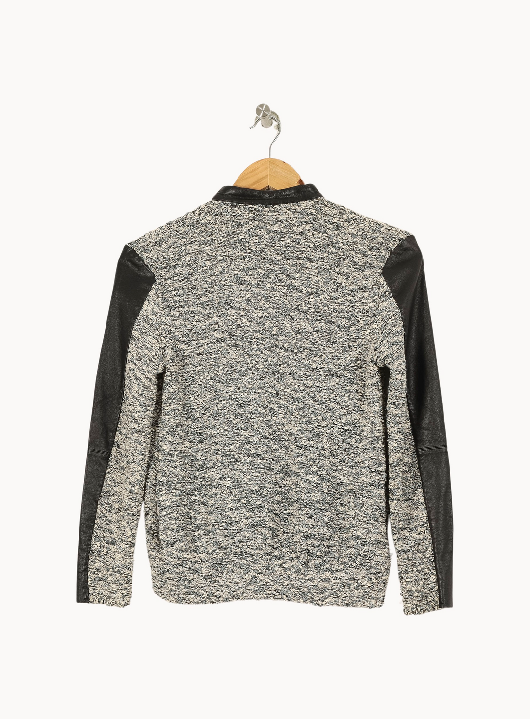 Veste en tweed Grise et Noire - Taille S/36 de la marque Maje | PARAD45067 - Vendu par Paradigme - Image 4