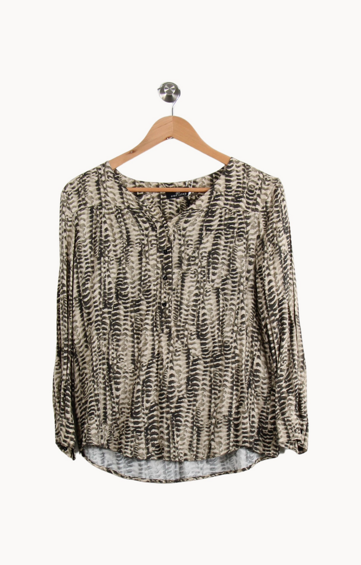 Blouse Beige et Noire - Taille L/40 de la marque One Step | PARAD66481 - Vendu par Paradigme - Image 2