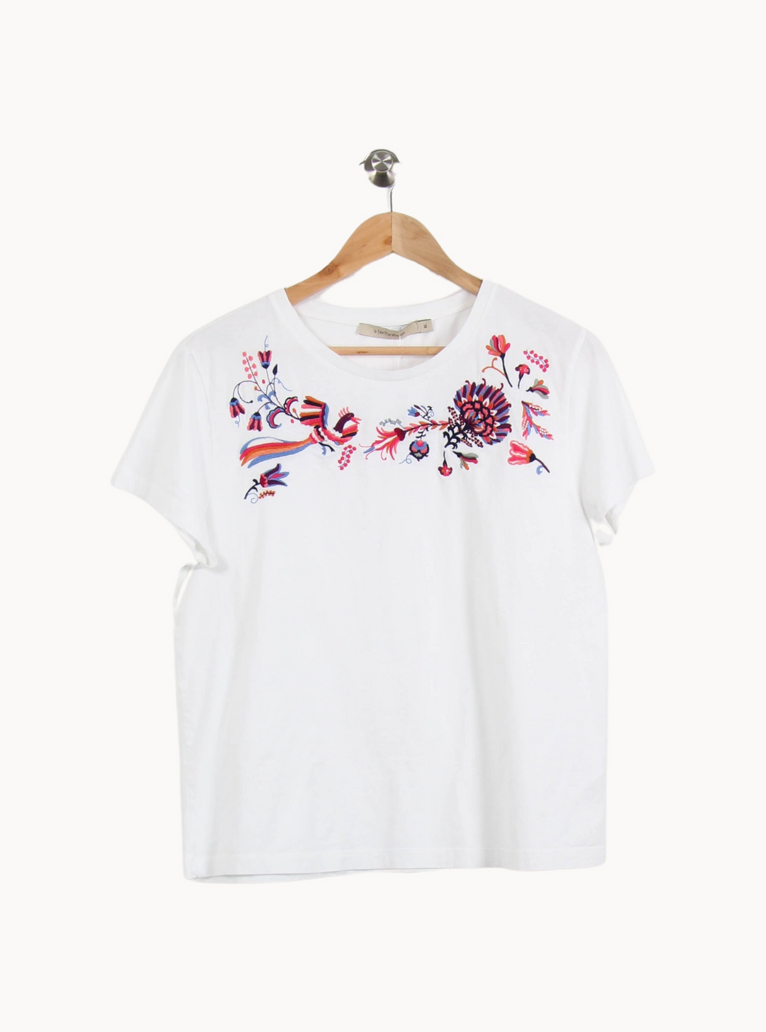 Tee-shirt Blanc et Multicolore - Taille XL/42 de la marque La Fée Maraboutée | PARAD59549 - Vendu par Paradigme - Image 2