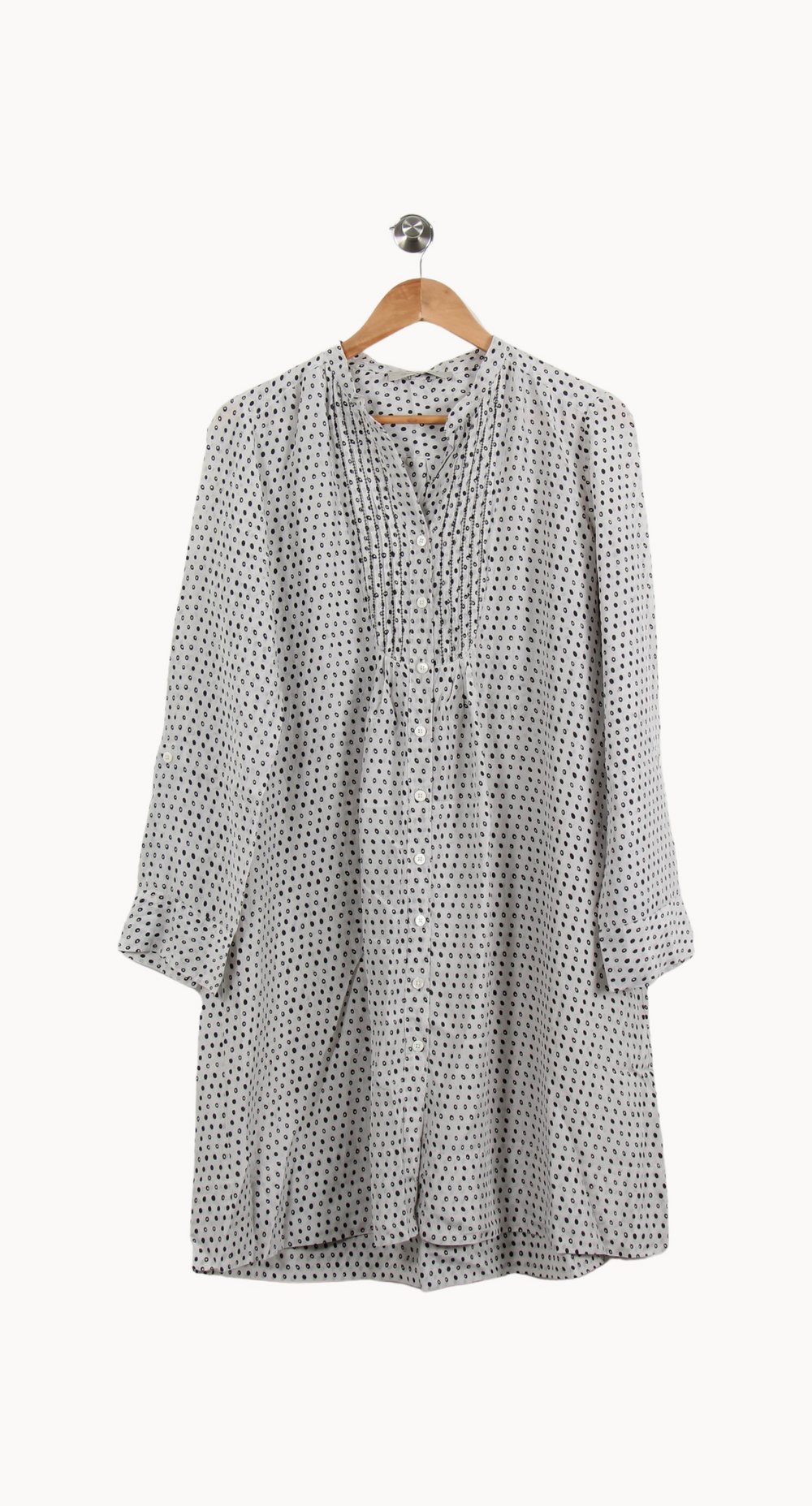 Robe Midi Blanche à Pois Noirs - Taille S/36 de la marque Gerard Darel | PARAD64348 - Vendu par Paradigme - Image 2